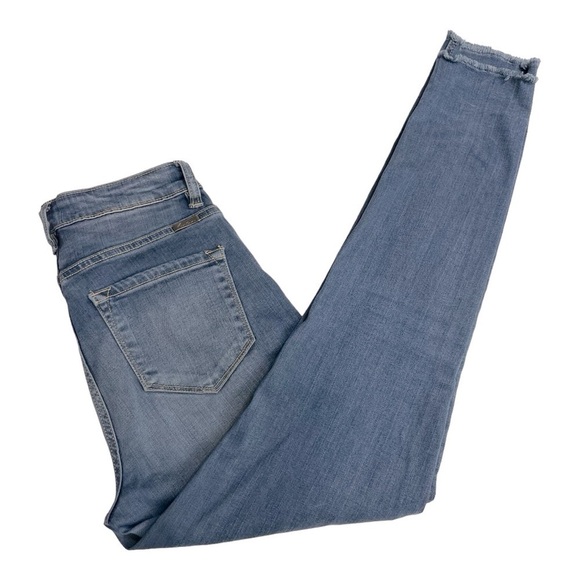 Kancan Estilo High Rise Ankle Skinny Buttonfly Raw Edge Hem Jeans 3/25 - Picture 1 of 12